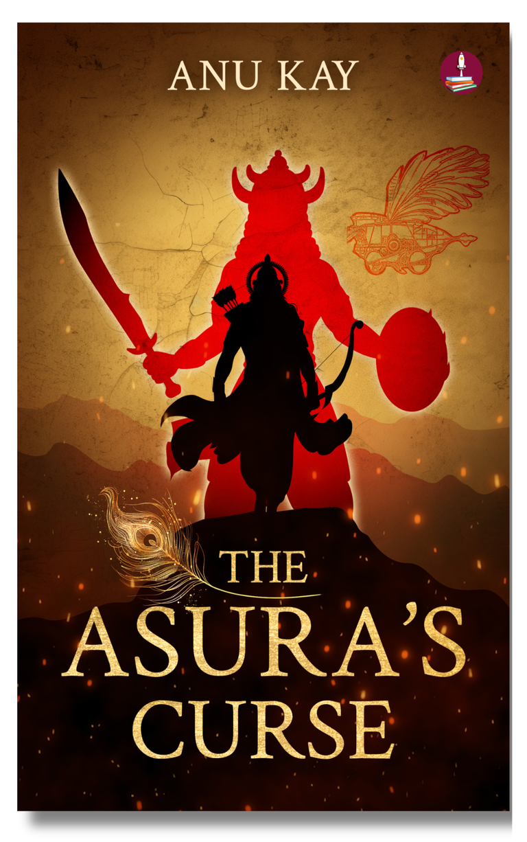 Book cover art for The Asura’s Curse by author Anu Kay, depicting a atmospheric mythological historical thriller